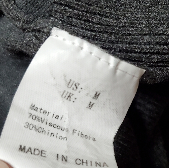 ROCOROSE Dark Gray Bodycon Mock Neck Long Sleeve Midi Ruffle Mermaid Dress M - Picture 11 of 11